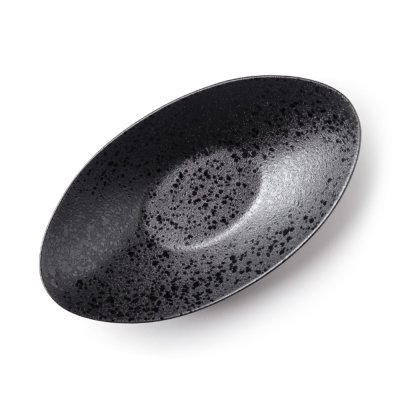 Салатник овальный черный, матовый, 31,2 х 8 см, фарфор, 700 мл (JET, арт. A23549W521)