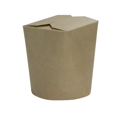 Контейнер ВОК SaaMi, 700мл, 102х87х98мм, Крафт / Белый, круглое дно (48уп.)(432кор) JET