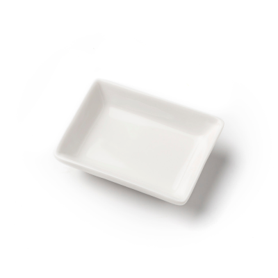 Соусник прямоугольный 8.6*6.5*2.3 см, Фарфор, Белый (арт. H0798)