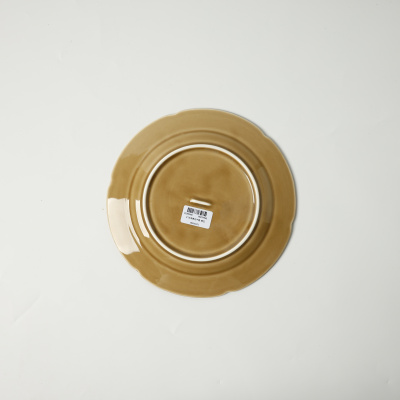 Тарелка плоская коричневая Camelia, глянцевая, 21.2х2 см, фарфор (JET, арт. HS231960)