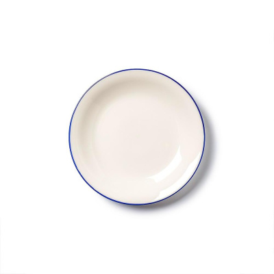 Тарелка белая с синим кантом, глянцевая, 25,5 см (JET, арт. H0145-N546)