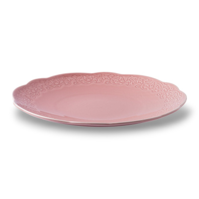 Тарелка розовая Camelia, глянцевая, 28.5х3 см, фарфор (JET, арт. HS236296)
