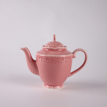 Чайник розовый Camelia, глянцевая, 15х20х12 см, 600 мл, фарфор (JET, арт. HS236317)