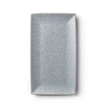 Блюдо прямоугольное серое, матовое, 34,5 х 19,5 х 2,5 см, фарфор (JET, арт. A21527W1101)