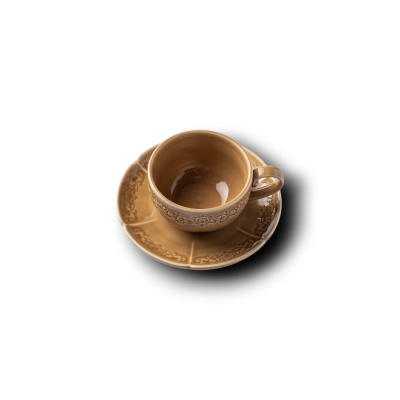 Блюдце коричневое Camelia, глянцевая, 15.2х2 см, фарфор (JET, арт. HS231963)