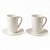 Набор из двух кружек с блюдцами белый, глянцевый, 450 мл, фарфор (JET, арт. ЦБ-ГУ022895)