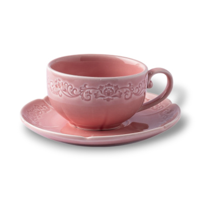 Чашка розовая Camelia, глянцевая, 6.2х9х4.5 см, 90 мл, фарфор (JET, арт. HS236299)