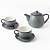 Чайный сервиз серый на 2 персоны