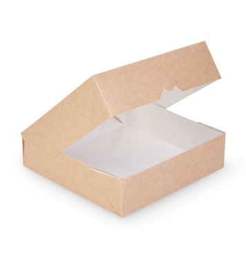 Контейнер OSQ TABOX PRO 1555 (K), 200x200x55,  Крафт / Белый (25уп)(175кор) JET