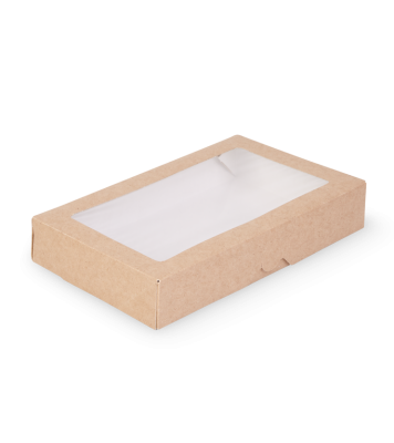 Контейнер OSQ TABOX PRO 1000 (K), 195х120х40, Крафт / Белый (25/уп.) (225/кор.) JET