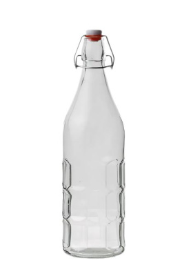 Бутылка "Свинг" прозрачная, 1000 мл, стекло (JET, арт. ORT2057)