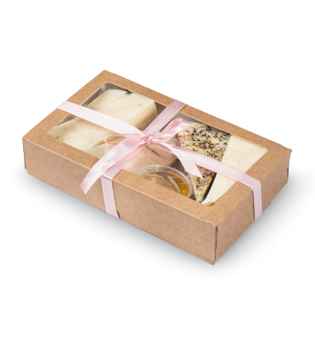 Контейнер OSQ TABOX PRO 1000 (K), 195х120х40, Крафт / Белый (25/уп.) (225/кор.) JET