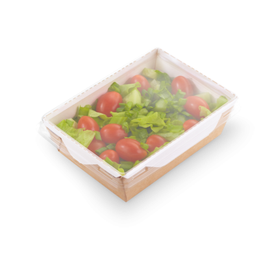 Контейнер OSQ OPSALAD 400 (K), 120/145x85/96x45, Крафт / Белый (50/уп.) (800/кор.) JET