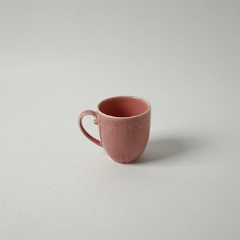Кружка розовая Camelia, глянцевая, 9х12х9.9 см, 300 мл, фарфор (JET, арт. HS231971)
