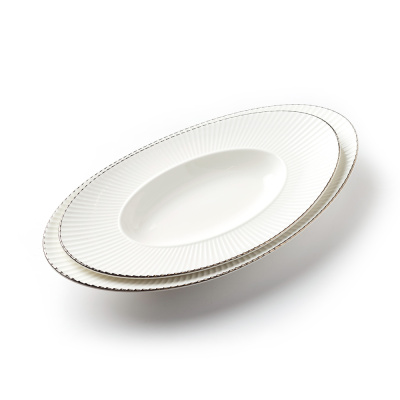 Блюдо овальное белое, глянцевое, 35,2, фарфор (JET, арт. DP2440S)