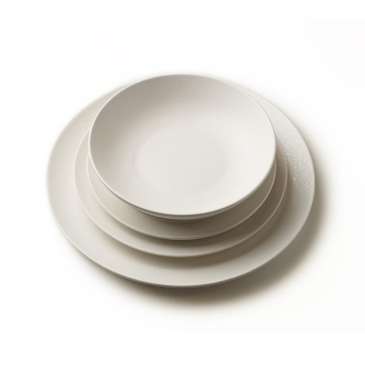 Тарелка белая, матовая, 33 х 3,4 см, фарфор (JET, арт. A0021W1274)