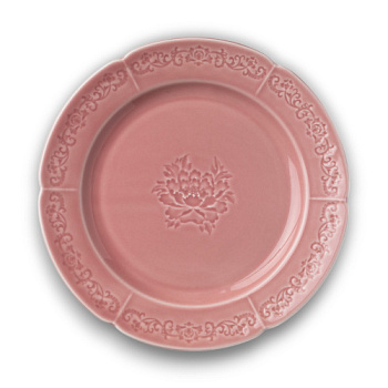 Тарелка плоская розовая Camelia, глянцевая, 26х2.2 см, фарфор (JET, арт. HS231968)