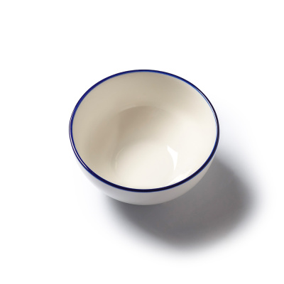 Салатник белый с синим кантом, глянцевый, 13 х 6,3 см (JET, арт. H12405-N546)