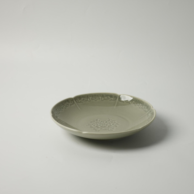 Тарелка глубокая зеленая Camelia, глянцевая, 20х3.8 см, фарфор (JET, арт. HS231651)