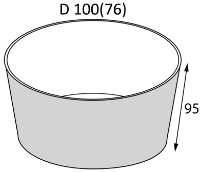 Контейнер круглый OSQ Round Bowl 500 (K), 76/100×95, Крафт / Белый (30/уп.) (600/кор.) JET