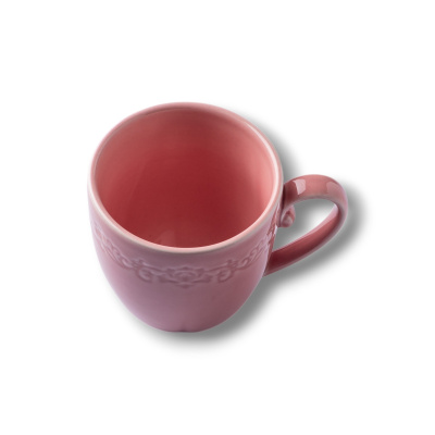 Кружка розовая Camelia, глянцевая, 9х12х9.9 см, 350 мл, фарфор (JET, арт. HS231971)
