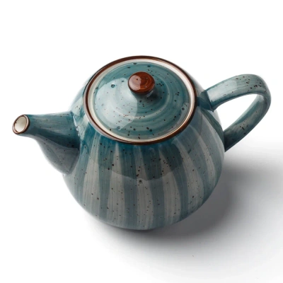 Чайник зелёный, глянцевый, 800 мл, фарфор (JET, арт. H13170-N361)