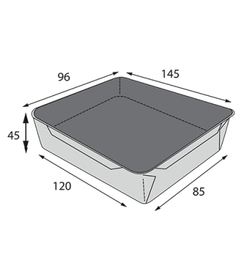 Контейнер OSQ OCTOBOX 400 (K), 161х126х45, Крафт / Белый (60/уп.) (660/кор.) JET