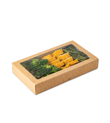 Контейнер OSQ TABOX PRO 1450 (K), 260x150x40, Крафт / Белый (25уп)(200кор) JET