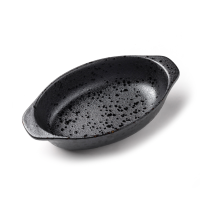 Форма для запекания с ушками черная, матовая, 21,4 х 12 х 4,6 см, фарфор, 400 мл (JET, арт. A26388W521)