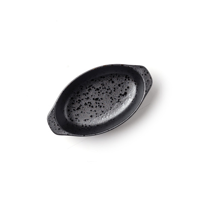 Форма для запекания с ушками черная, матовая, 21,4 х 12 х 4,6 см, фарфор, 400 мл (JET, арт. A26388W521)