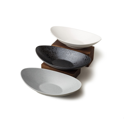 Салатник овальный белый, матовый, 31,2 х 17,5 х 8 см, фарфор (JET, арт. A23549W1274)