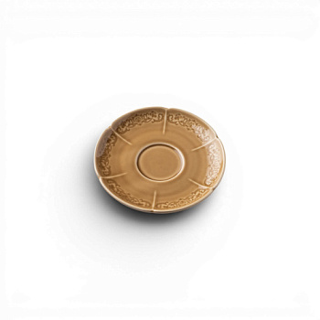 Блюдце коричневое Camelia, глянцевая, 15.2х2 см, фарфор (JET, арт. HS231963)