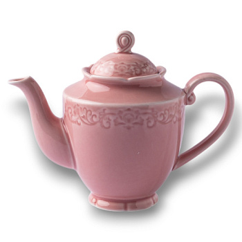 Чайник розовый Camelia, глянцевая, 15х20х12 см, 600 мл, фарфор (JET, арт. HS236317)