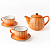 Чайный сервиз оранжевый на 2 персоны