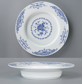 Тарелка глубокая темно-синяя, Retro Rose, глянцевая, 23,1 х 4,3 см, фарфор (JET, арт. C9300235)