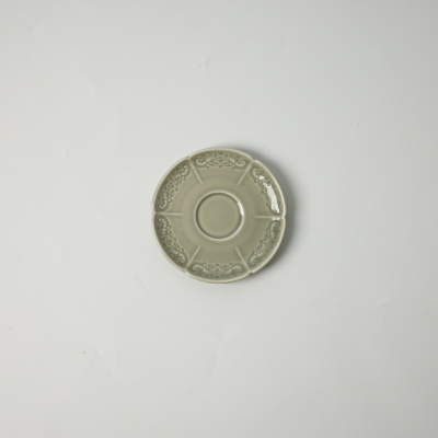 Блюдце зеленое Camelia, глянцевая, 15.2х2 см, фарфор (JET, арт. HS231655)