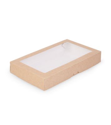 Контейнер OSQ TABOX PRO 1450 (K), 260x150x40, Крафт / Белый (25уп)(200кор) JET