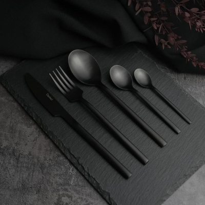 Ложка Black Sapporo чайная 14см, P.L. - Davinc  (JET арт. S049-3 black)