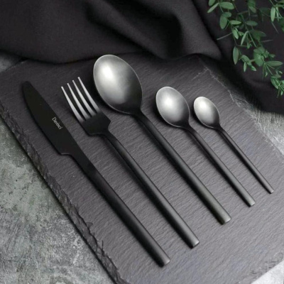 Ложка Black Sapporo кофейная 11,5см, P.L. - Davinci (JET арт. S049-6 black)