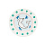 Тарелка круглая COSTA NOVA SUMMER BLISS Mermaid, 22,1x22,1x1,6; DEP221-MRM(DEP221-05924F)