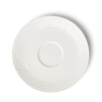 Блюдце белое, глянцевое, 17 см, фарфор (JET, арт. H5087)
