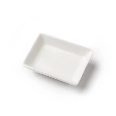 Соусник прямоугольный 8.6*6.5*2.3 см, Фарфор, Белый (арт. H0798)