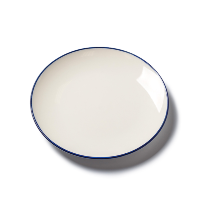 Тарелка белая с синей каймой, глянцевая, 19,5 х 2,8 см (JET, арт. H0144-N546) Тарелка белая с синей каймой, глянцевая, 19,5 х 2,8 см (JET, арт. H0144-N546)