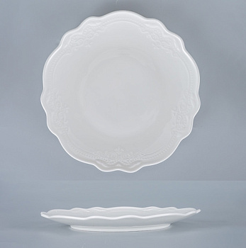 Тарелка белая, Elsa, глянцевая, 26,7 х 2,6 см, фарфор (JET, арт. C3600113)