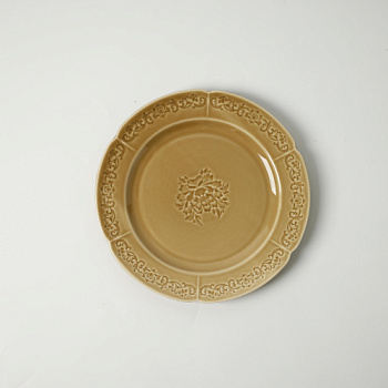 Тарелка плоская коричневая Camelia, глянцевая, 26х2.2 см, фарфор (JET, арт. HS231961)