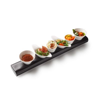 Форма для подачи прямоугольная черная, матовая, 45,2 х 6,5 х 3,5 см (JET, арт. H13935-N017)